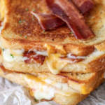 Homemade bacon and cheese grills