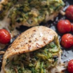 Zucchini and Mushroom Stuffed Chicken Breast